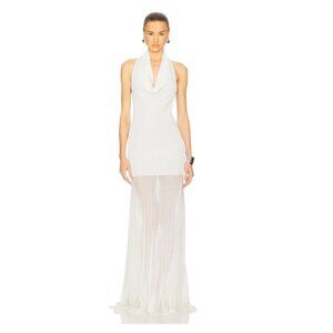 Helsa Jazzlyn Maxi Knit Dress in Ivory Medium New Womens Long Gown